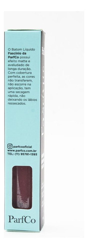 Batom Líquido Matte Fascínio Com 5ml Parfco