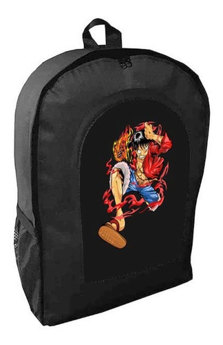 Mochila Negra Anime One Piece Adulto / Escolar M8