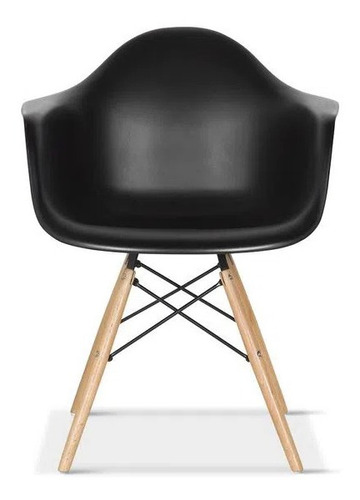 Silla Eames Con Apoya Brazos Negro Blanco Gris 