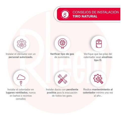 Calentador De Agua 5.5lt Gas Propano Tiro Natural Rheem