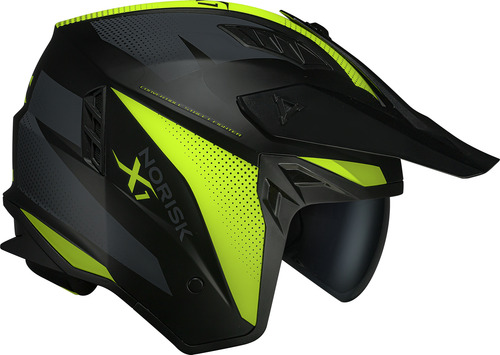 Capacete Norisk Darth Dark Darf Articulado Aberto Fechado