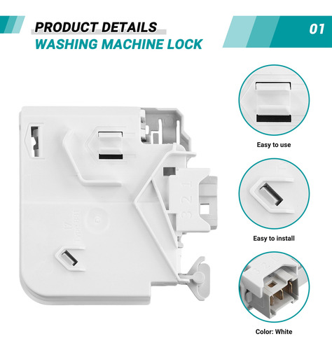 Para Tambor, Lavadora, Cerradura, Puerta, Interruptor, Acces
