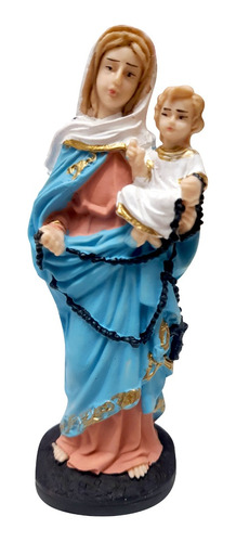 Imagen Virgen Del Rosario De San Nicolás Pvc 15cm Irrompible