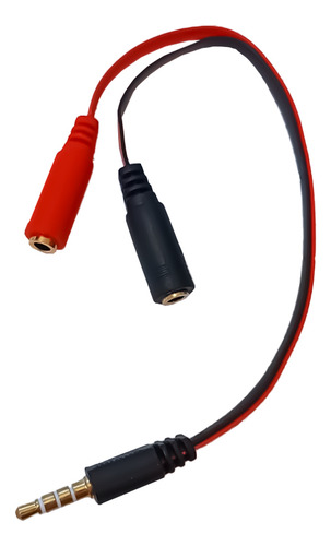 Splitter 2 Audio Jack Con Cable 1 Macho 2 Hembras 20 Centimetros Largo - Otec