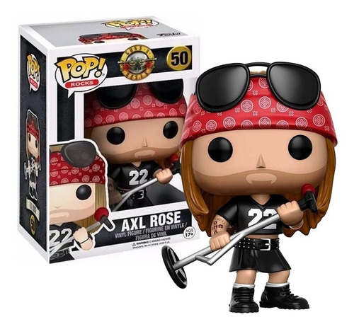 Boneco Funko Pop Rocks Axl Rose 50 Guns N' Roses Original