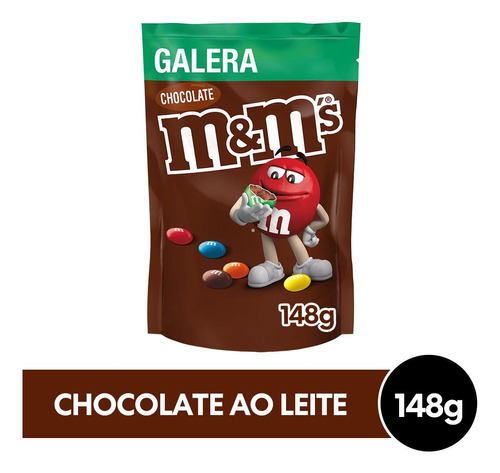 Confeito De Chocolate Ao Leite M&m's Sachê 148g