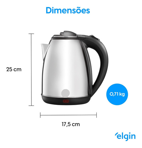 Hervidor Eléctrico Inalámbrico De Acero Inoxidable De 1,8 L