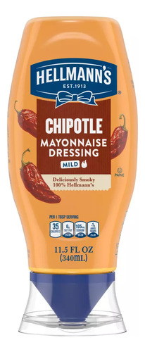 Hellmann's Chipotle Mayonesa Dressing 340 Ml (importada)