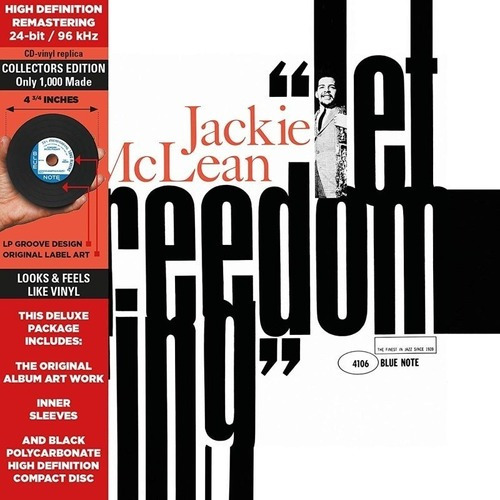 Jackie Mclean Let Freedom Ring Cd Importado Nuevo Original