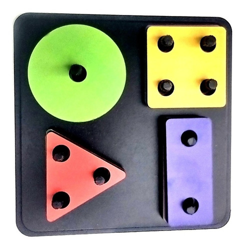 Imagem 2 de 5 de Brinquedo Educativo Pedagógico Montessori Formas Geométricas