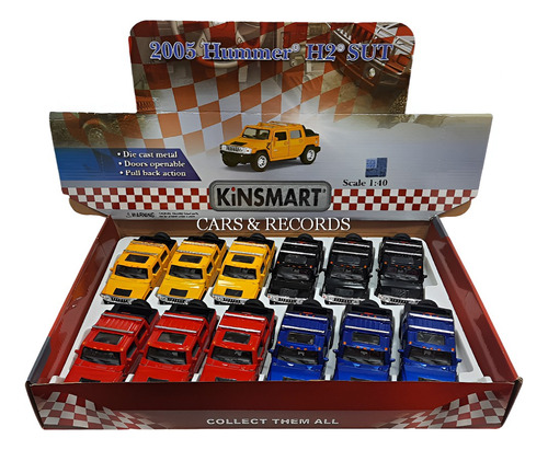 Hummer H2 Sut 2005 - Nuevo Sin Caja - Negro Kinsmart 1/40