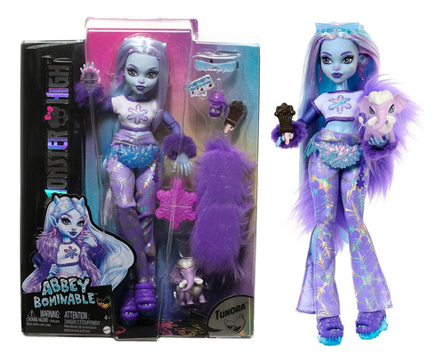 Muñeca Abbey Bominable Monster High Con Accesorios Hnf64