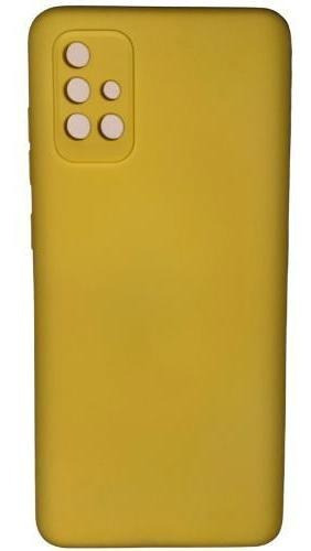 Capinha Silicone Compativel Samsung Galaxy A71 6.4 Aveludada Cor Amarelo