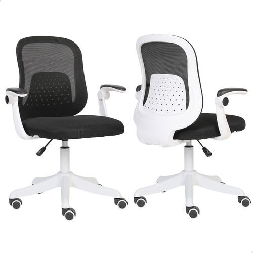 Cadeira Giratoria Diretor Best Colorida Tela Mesh Escritorio Cor Preto