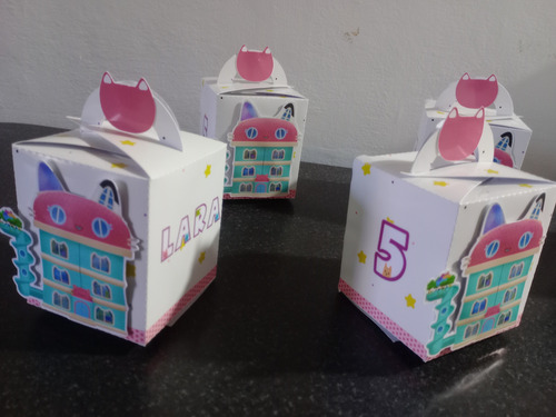 Cajitas Golosineras Personalizadas Casa De Gaby Con Asa