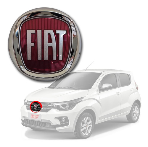 Emblema Grade Dianteiro Fiat Mobi Way 2020 Original