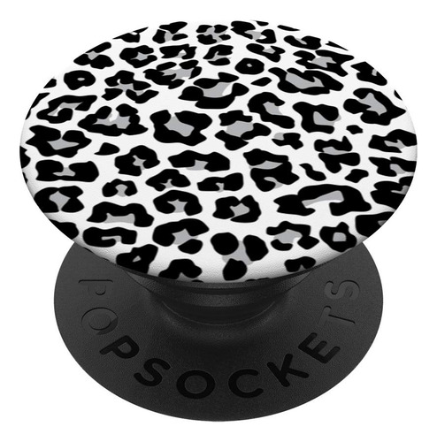 Estampado Leopardo Blanco Negro Para Telefono Popsockets