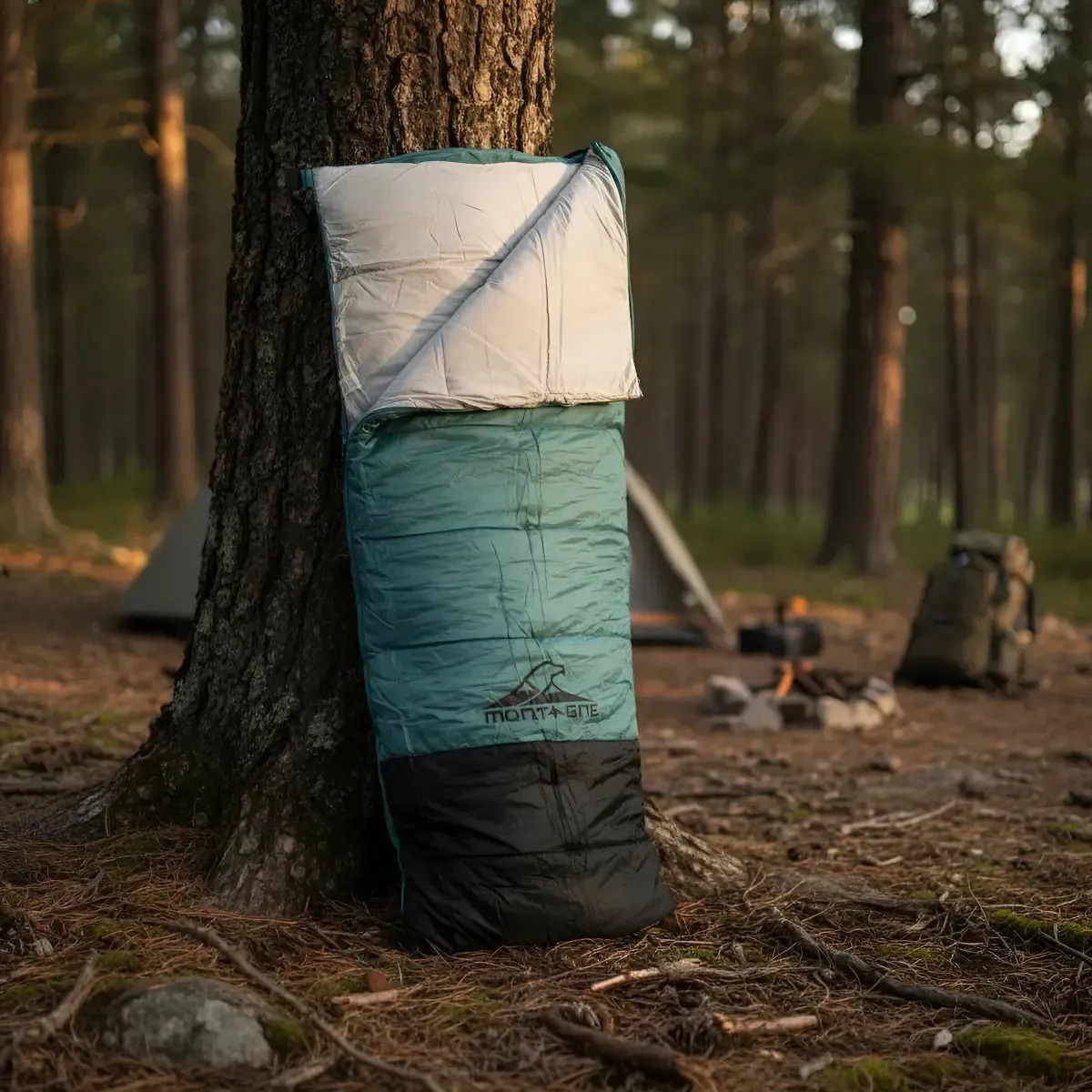 Bolsa De Dormir Montagne Siberia Duo Alta Montaña -10o Color Verde mint Ubicación del cierre Derecho