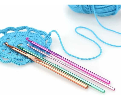 Juego De 12 Agujas De Crochet Metal Acero Inoxidable Origina