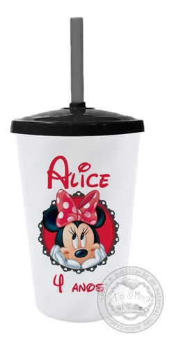 Imagem 2 de 2 de Copo Twister Personalizado Minnie Vermelha