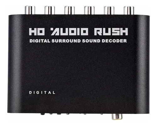 Decodificador De Áudio Digital Analógico 5.1 Hd Rush Para Le