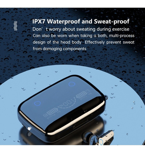 Imagen 5 de 8 de Audífonos Inalambricos Bluetooth 5.1 Power Bank + Linterna