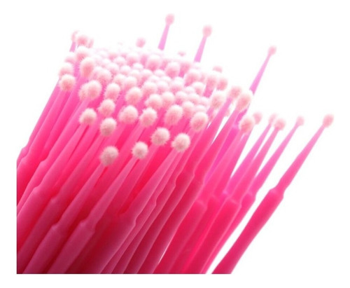 100 Microbrush Cotonetes Extensão De Cílios Fio A Fio