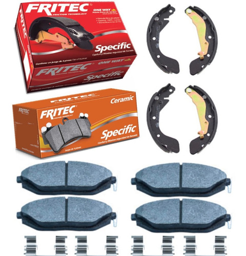Kit Balatas Delanteras Y Traseras Spark 2013 2014 1.2 Fritec