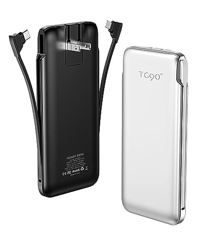 Tg90° 2 Pack Power Bank 10000mah Portable Charger With Ac Wa