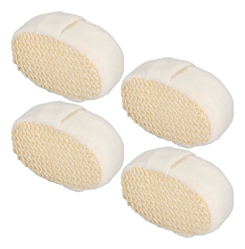 Esponja De Baño De Sisal, 4 Piezas, Exfoliante, Fácil De Lim