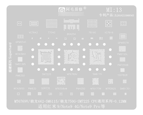 Stencil Amaoe Mt6769v Mi.13 T0.12mm