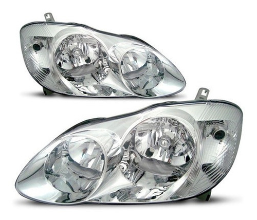 Imagem 2 de 2 de Par Farol Toyota Corolla 2003 2004 2005 2006 2007 08 Xei Seg