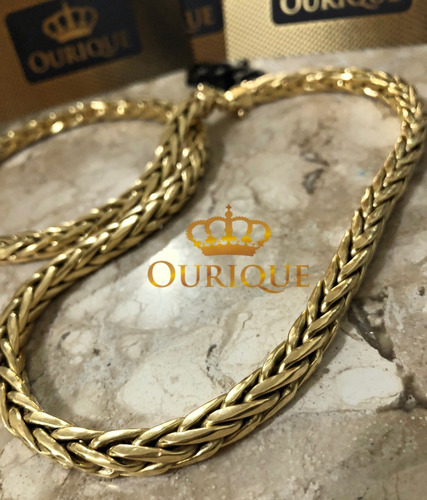 Corrente Masculina Ouro 18k Palmeira Grossa