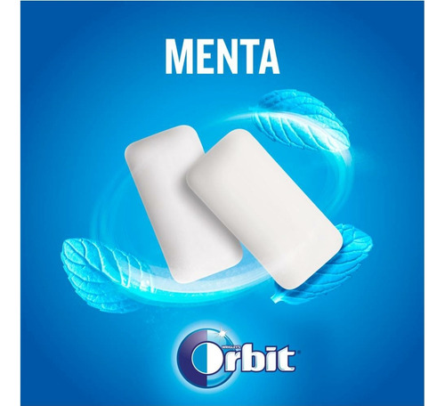 50 Pack Goma Mascar Orbit Sin AzĂșcar Menta Casa Oficina Mars