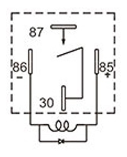 Relay Universal diodo + En terminal 85 / 4t 60amp 12v