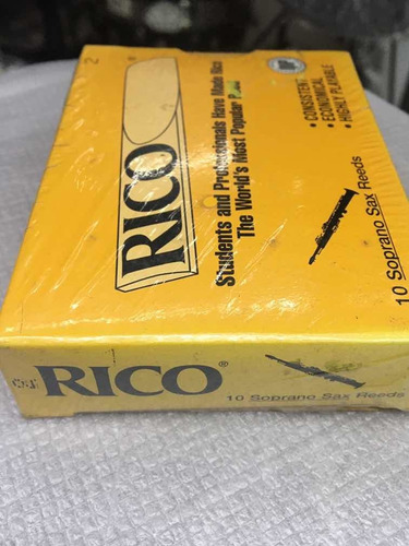 Palheta Rico Sax Soprano N° 2 C/ 10 Unidades
