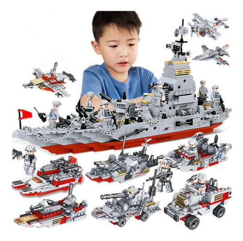 Ensambla Los Bloques De Construcción De Toy Boy Warship