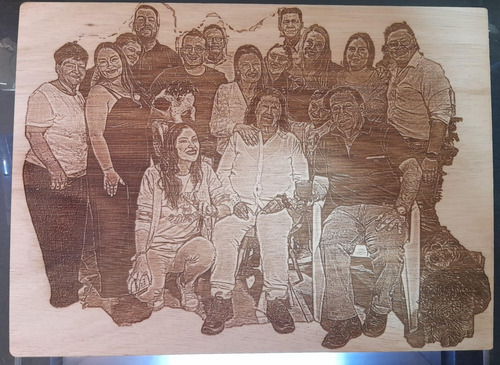 Retrato En Madera 26cmx19cm, Grabado Laser