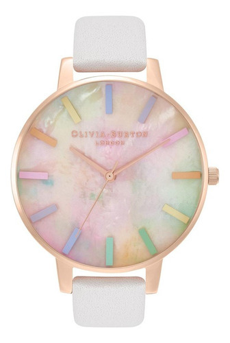 Reloj Olivia Burton Dama Color Blanco Ob16rb27 - S007