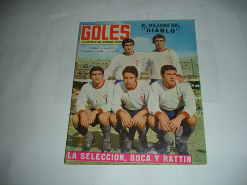 Revista Goles 1068 Huracán 3 San Lorenzo 1 1969 Excelente!! (Usado)