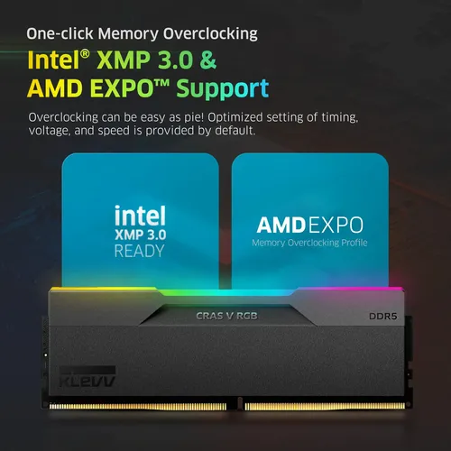 Memória Ram Klevv Cras V Rgb Ddr5 32gb (2x16gb) 6000mhz | Frete grátis