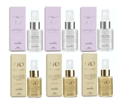 6 Serum De Ossono - Oro Liquido Y Cristal Liquido De 30ml