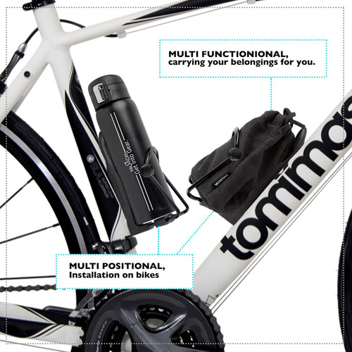 Portabotellas Pro Set Con Termo 16 Oz Para Bicicleta Negro