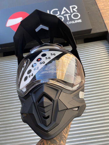 Capacete Trilha Helt Cross Vision Preto Mega Promoção Tam 58