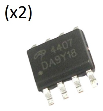 Mosfet Transistor Smd 4407/ao4407 Canal P Sop-8 (pack 2 )