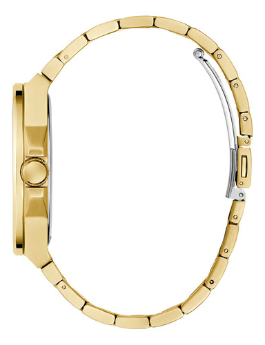Reloj Guess Vinyl Acero Inoxidable Dorado Hombre Fondo Negro