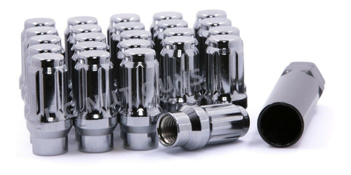 24 Spline Lug Nuts Et Tuner Style 12x1.5 Chrome Ee