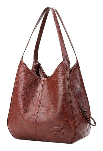 Bolso De Cuero Suave Con Varios Compartimientos P/mujeres