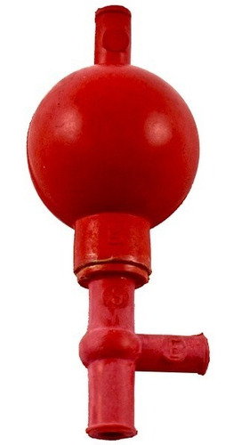 Perilla De Hule Succionador De Pipeta De 3 Vías Rojo Eisco