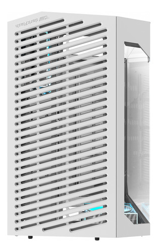 Gabinete Darkflash Dy470 Atx Lujo Vista 330° Con 4 Fans Argb Blanco